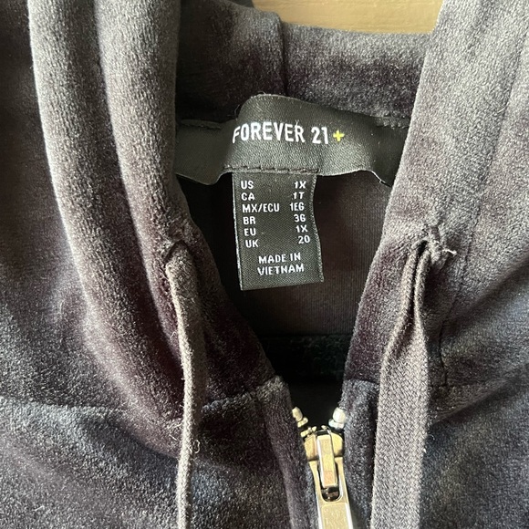 Forever 21 Black Hoodie with Pink Crown - Picture 3 of 5